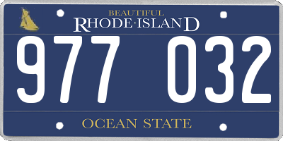 RI license plate 977032