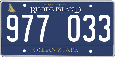 RI license plate 977033