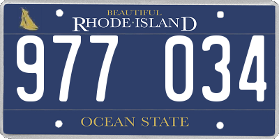 RI license plate 977034