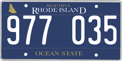 RI license plate 977035