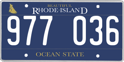 RI license plate 977036