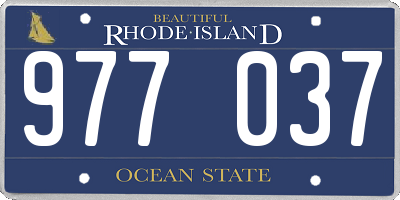 RI license plate 977037