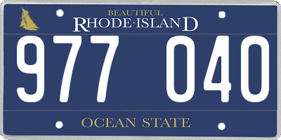 RI license plate 977040