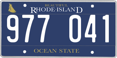 RI license plate 977041