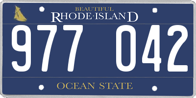 RI license plate 977042