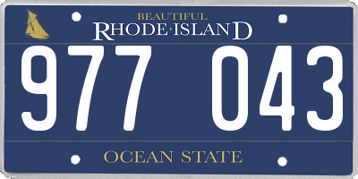 RI license plate 977043