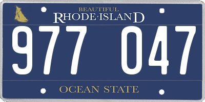 RI license plate 977047