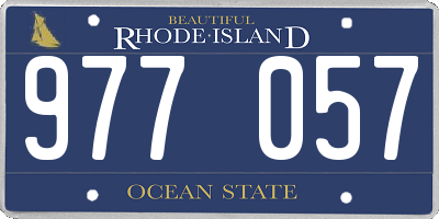 RI license plate 977057