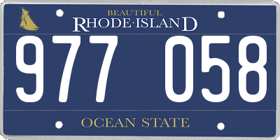 RI license plate 977058