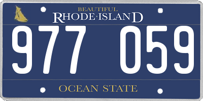 RI license plate 977059