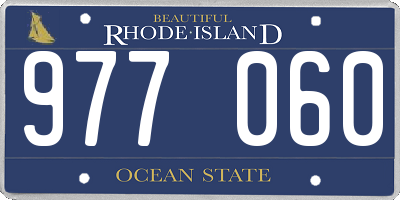 RI license plate 977060