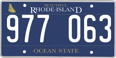 RI license plate 977063