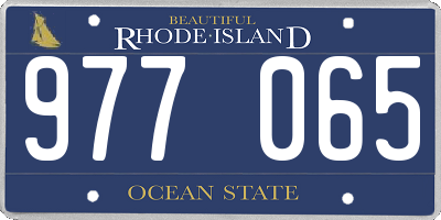 RI license plate 977065