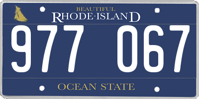 RI license plate 977067