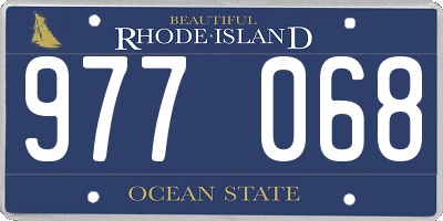 RI license plate 977068