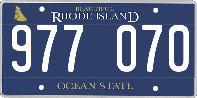RI license plate 977070