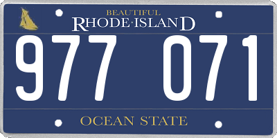RI license plate 977071
