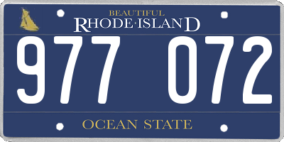 RI license plate 977072