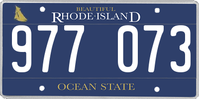 RI license plate 977073