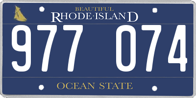 RI license plate 977074