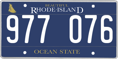 RI license plate 977076