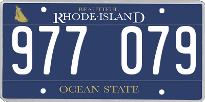 RI license plate 977079