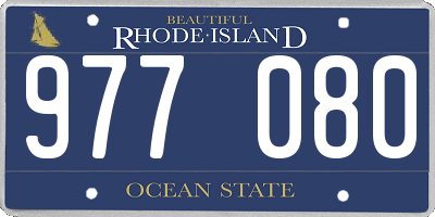 RI license plate 977080
