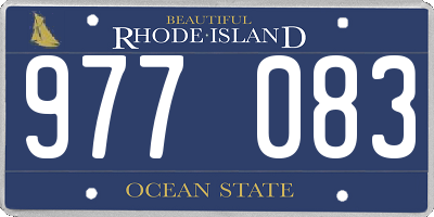 RI license plate 977083