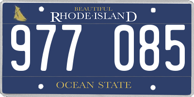 RI license plate 977085