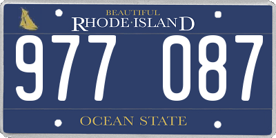 RI license plate 977087