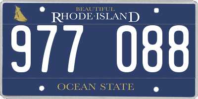 RI license plate 977088