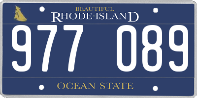 RI license plate 977089