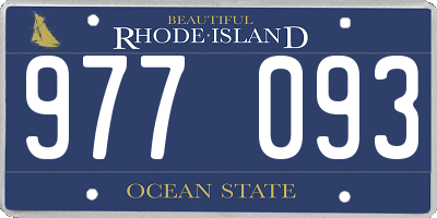 RI license plate 977093