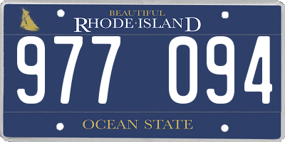 RI license plate 977094