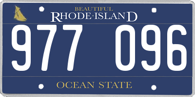RI license plate 977096