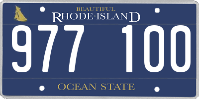 RI license plate 977100