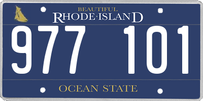 RI license plate 977101