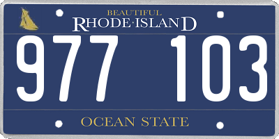 RI license plate 977103