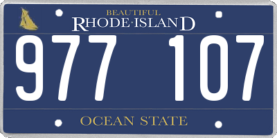 RI license plate 977107