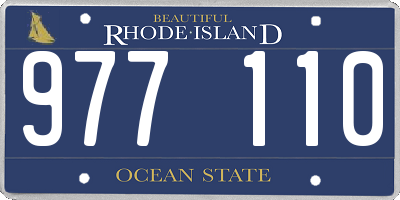 RI license plate 977110