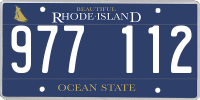 RI license plate 977112