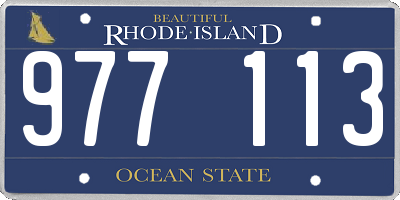 RI license plate 977113