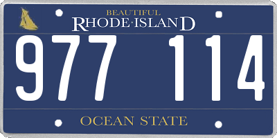 RI license plate 977114