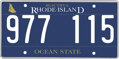RI license plate 977115