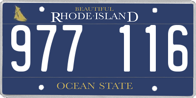 RI license plate 977116