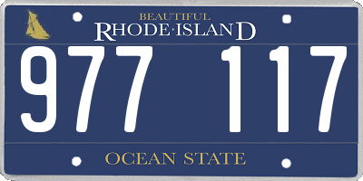 RI license plate 977117
