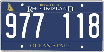 RI license plate 977118