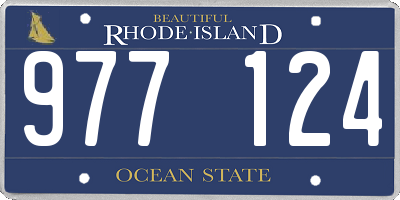 RI license plate 977124