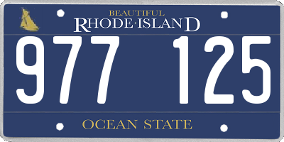 RI license plate 977125