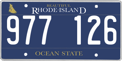 RI license plate 977126
